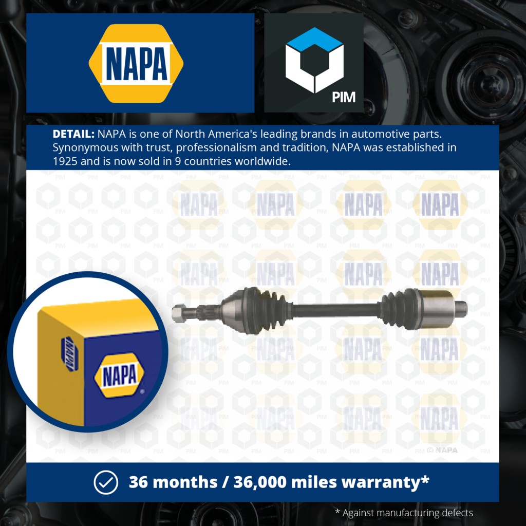 NAPA Drive Shaft Front Right NDS1148R [PM1906913]