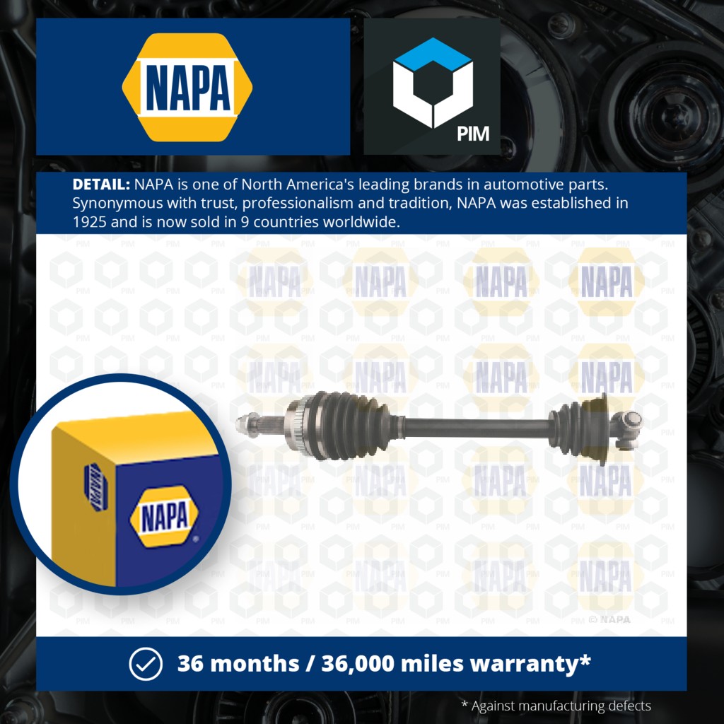 NAPA Drive Shaft Front Left NDS1145L [PM1906910]