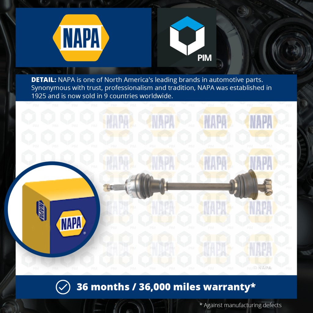 NAPA Drive Shaft Front Left NDS1110L [PM1906875]