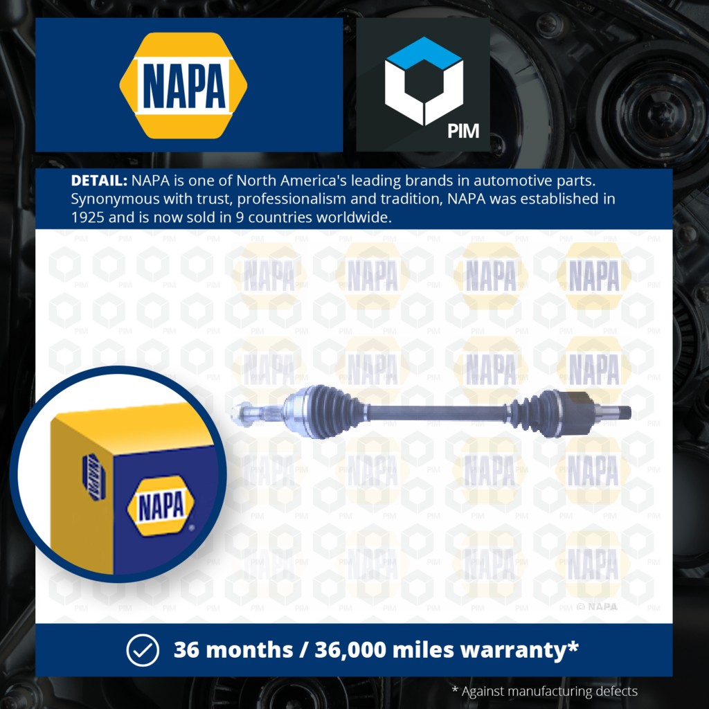 NAPA Drive Shaft Front Left NDS1105L [PM1906870]