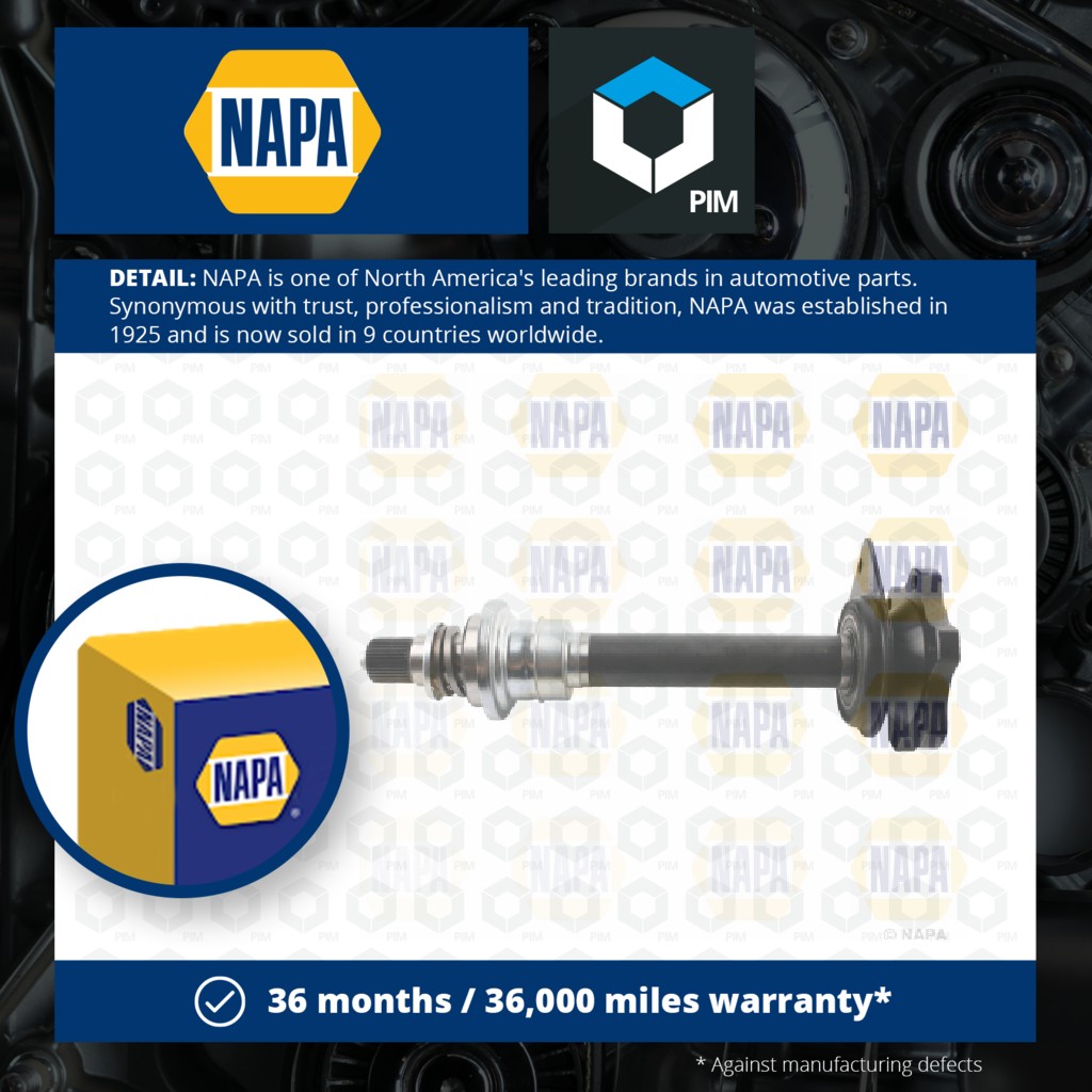 NAPA Drive Shaft Front Right NDS1066 [PM1906831]