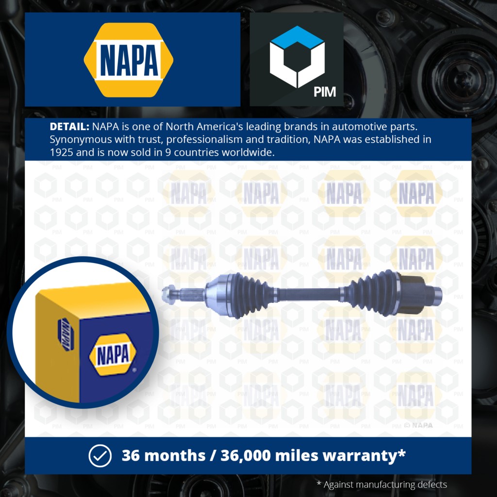 NAPA Drive Shaft Front Right NDS1030R [PM1906795]