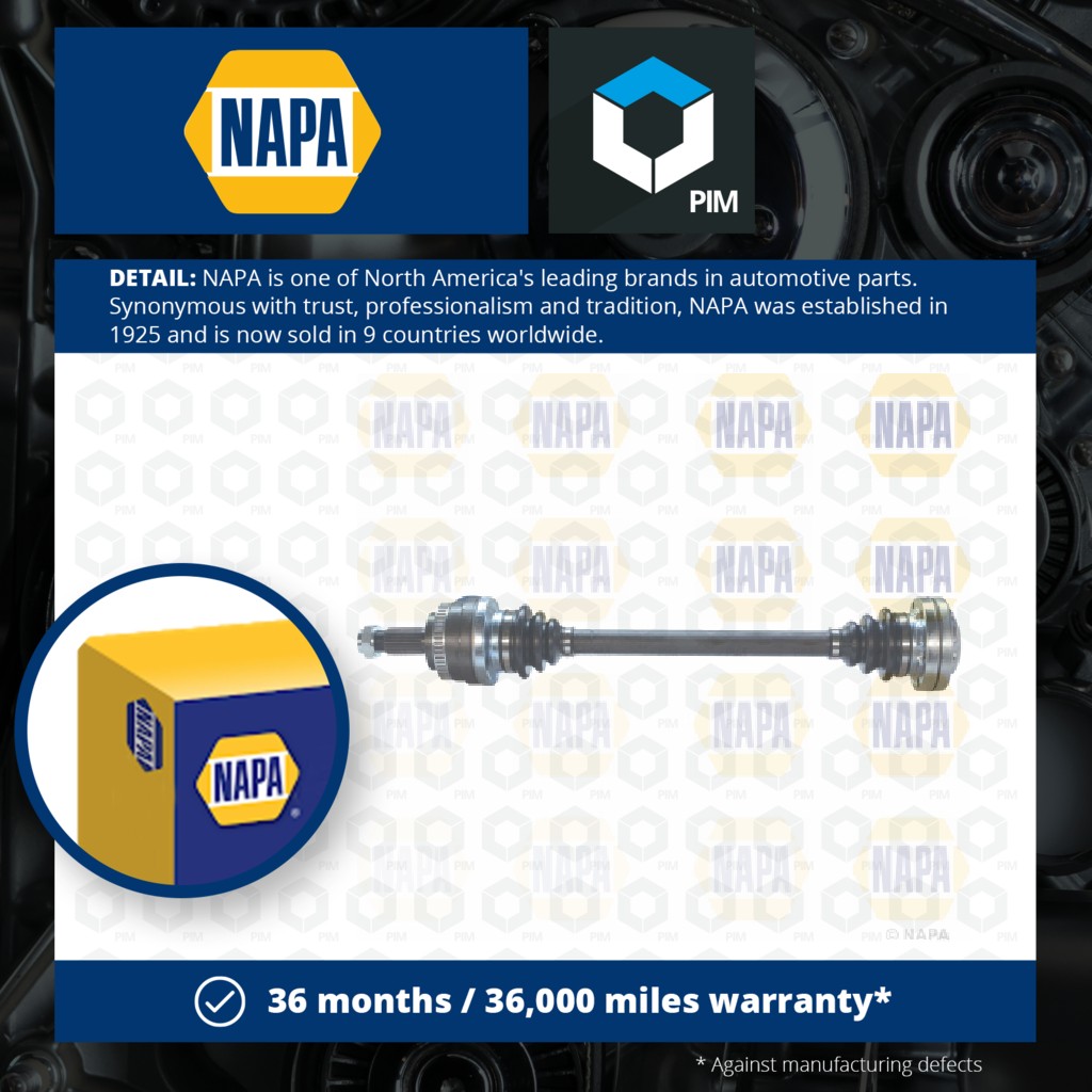 NAPA Drive Shaft Rear Left NDS1018L [PM1906784]