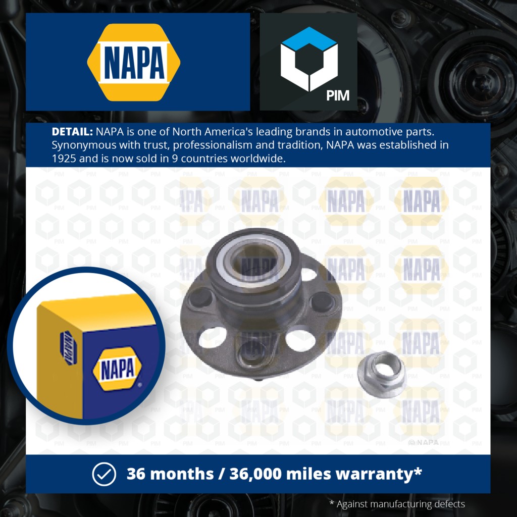 NAPA Wheel Bearing Kit Rear PWB1452 [PM1906519]