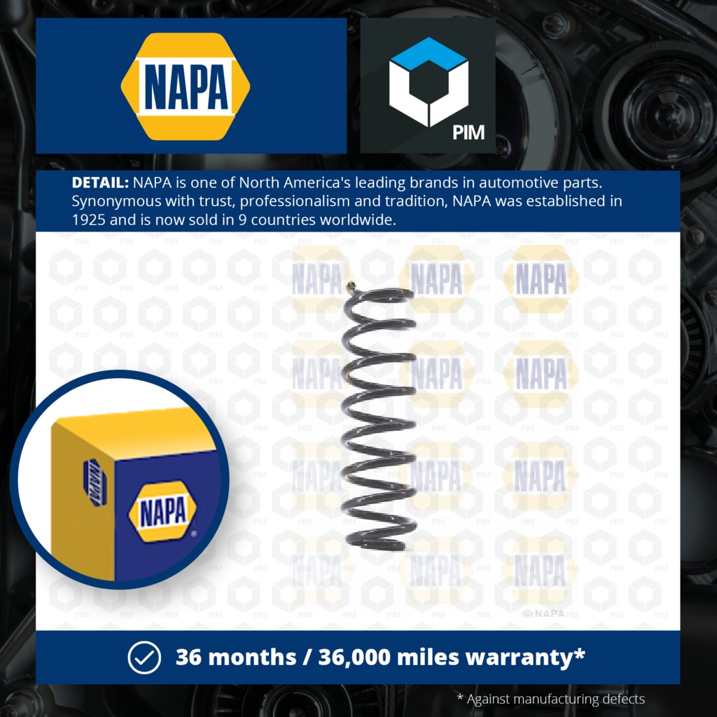 2x NAPA Coil Spring Front NCS1461 [PM1905982]