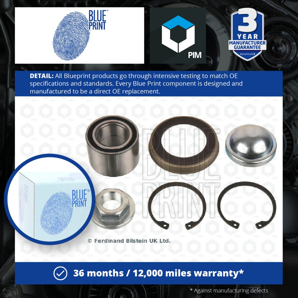 Blue Print Wheel Bearing Kit Rear ADBP820032 [PM1901238]