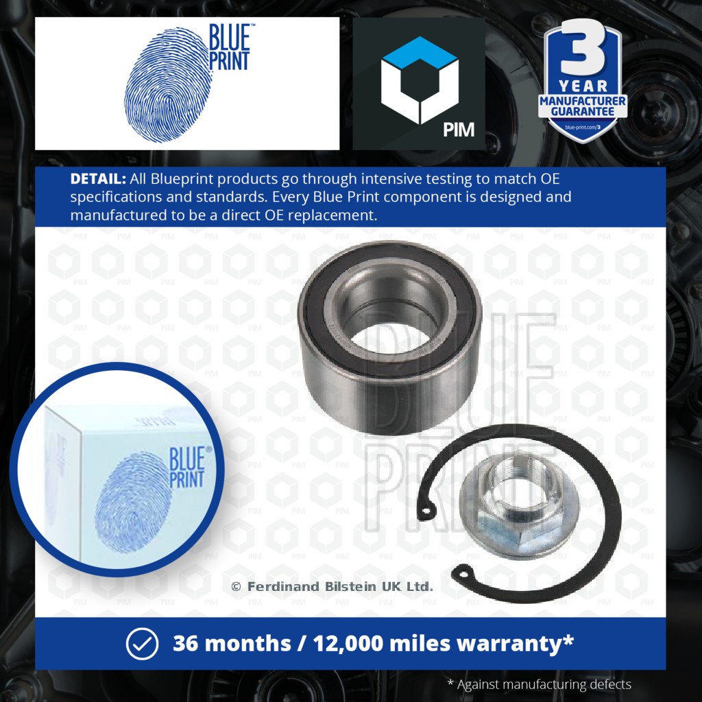 Blue Print Wheel Bearing Kit Front Left or Right ADBP820022 [PM1901232]