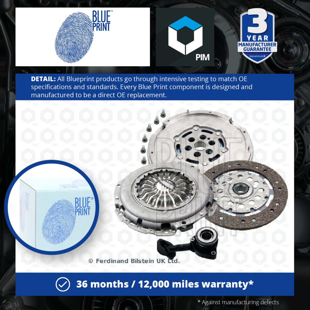 Blue Print Dual Mass Flywheel DMF Kit with Clutch and CSC ADBP300081 [PM1901066]