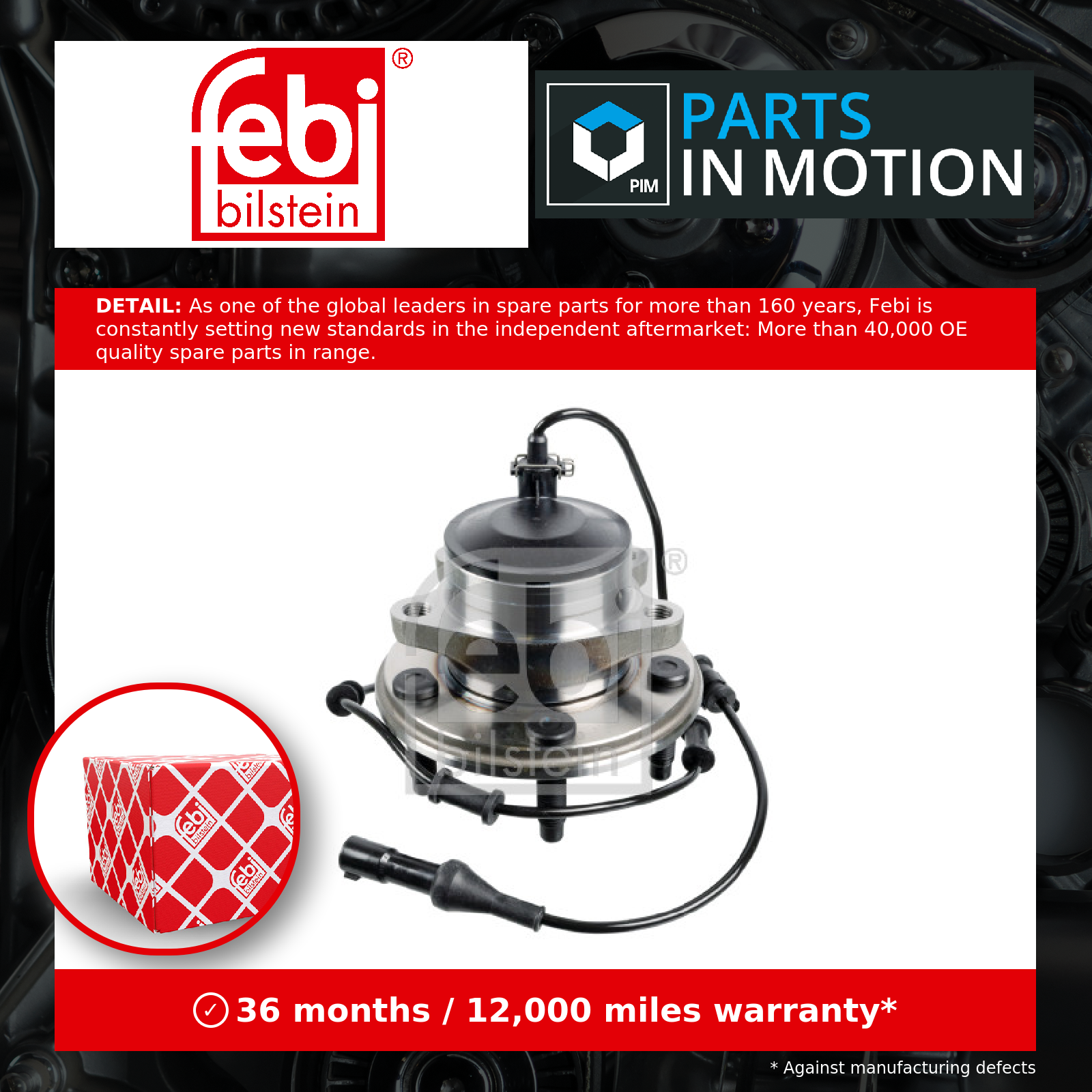 Febi Wheel Bearing Kit Front Left or Right 174624 [PM1899434]