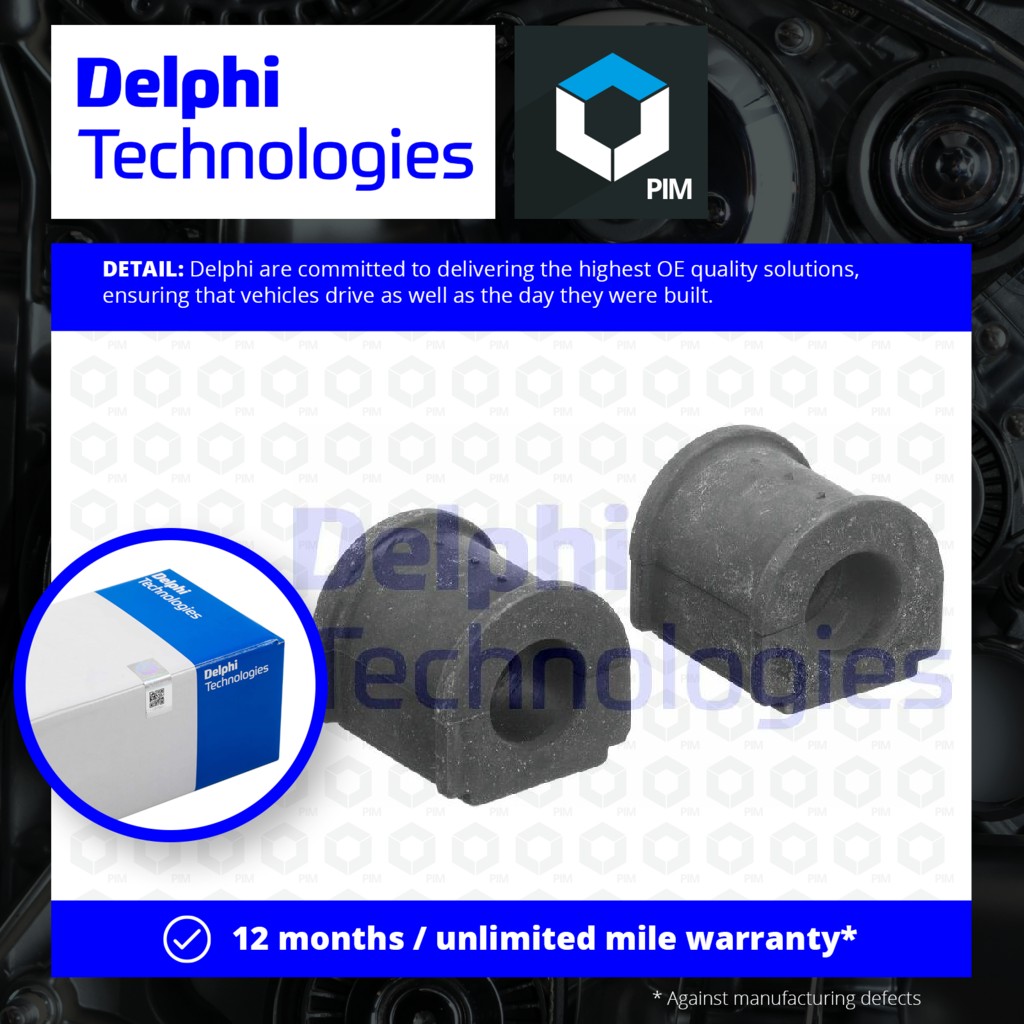 Delphi 2x Anti Roll Bar Bush (pair) TD1881W [PM1898559]