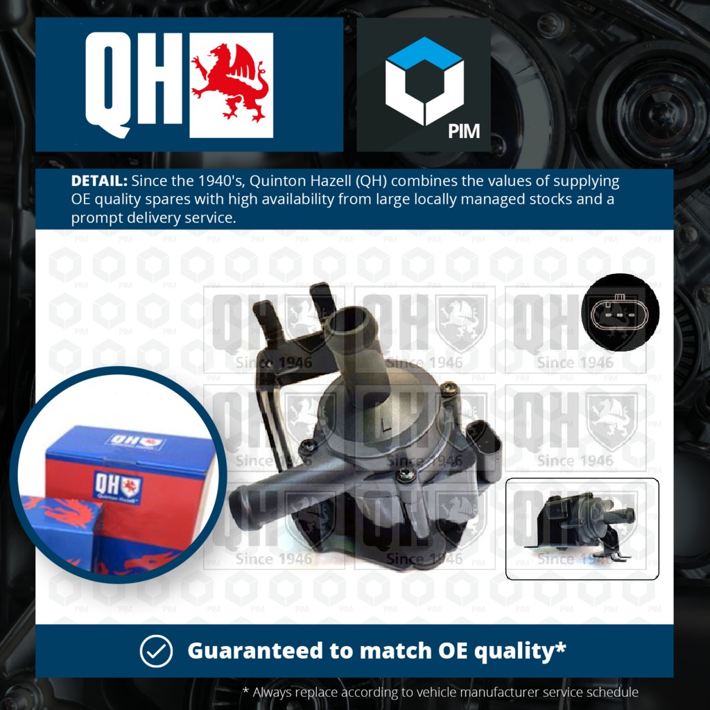 Quinton Hazell Electric Water Pump QCP3966 [PM1896648]