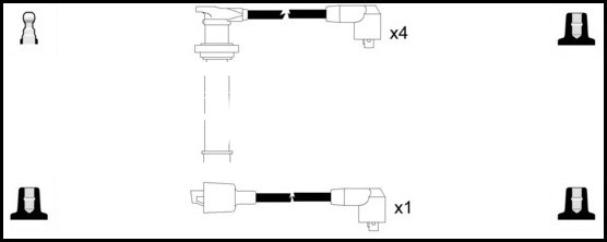 Lemark HOES928 HT Leads Ignition Cables Set