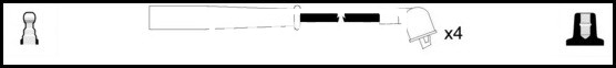 Lemark HOES919 HT Leads Ignition Cables Set