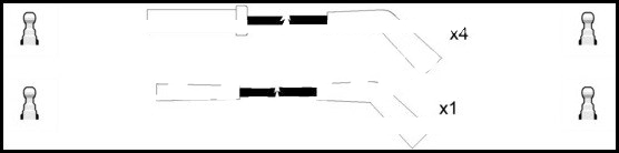 Lemark HOES871 HT Leads Ignition Cables Set