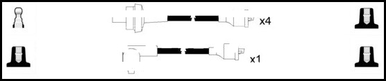 Lemark HOES870 HT Leads Ignition Cables Set