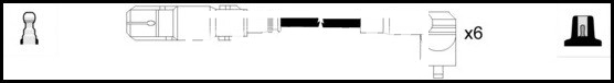 Lemark HOES863 HT Leads Ignition Cables Set