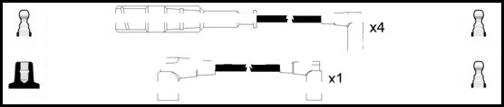 Lemark HOES859 HT Leads Ignition Cables Set