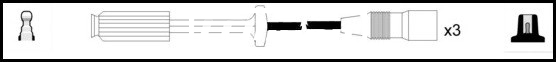 Lemark HOES857 HT Leads Ignition Cables Set
