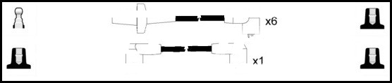 Lemark HOES773 HT Leads Ignition Cables Set