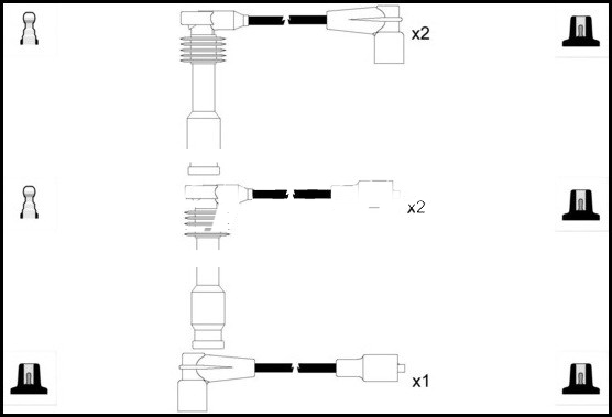 Lemark HOES770 HT Leads Ignition Cables Set