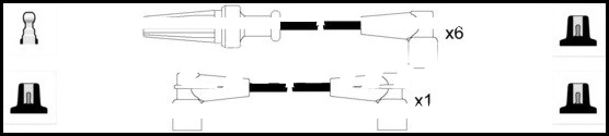 Lemark HOES756 HT Leads Ignition Cables Set