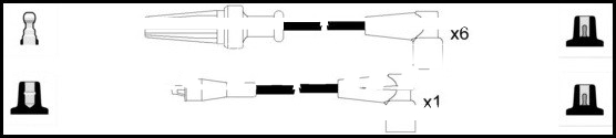 Lemark HOES755 HT Leads Ignition Cables Set