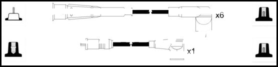 Lemark HOES734 HT Leads Ignition Cables Set