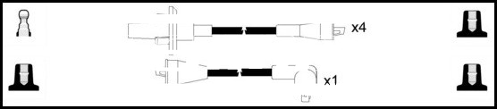 Lemark HOES731 HT Leads Ignition Cables Set
