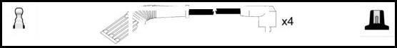 Lemark HOES722 HT Leads Ignition Cables Set