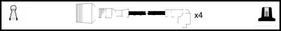 Lemark HOES720 HT Leads Ignition Cables Set