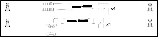 Lemark HOES711 HT Leads Ignition Cables Set