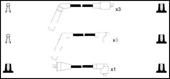 Lemark HOES689 HT Leads Ignition Cables Set