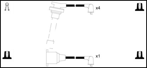 Lemark HOES683 HT Leads Ignition Cables Set