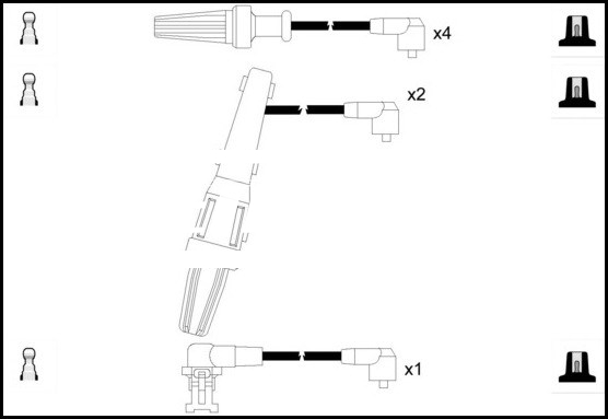 Lemark HOES679 HT Leads Ignition Cables Set