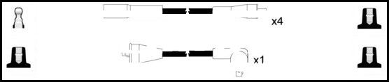Lemark HOES673 HT Leads Ignition Cables Set