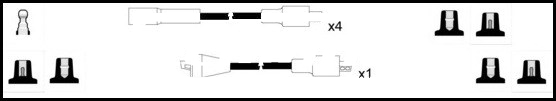 Lemark HOES672 HT Leads Ignition Cables Set