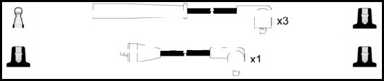 Lemark HOES671 HT Leads Ignition Cables Set