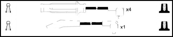 Lemark HOES663 HT Leads Ignition Cables Set