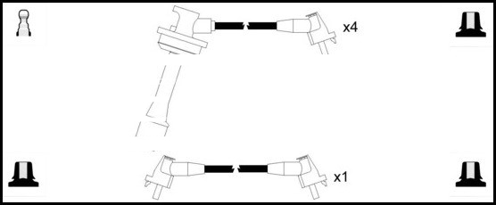 Lemark HOES643 HT Leads Ignition Cables Set