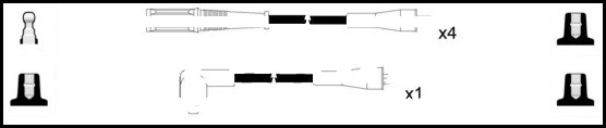 Lemark HOES631 HT Leads Ignition Cables Set