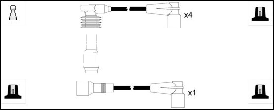 Lemark HOES600 HT Leads Ignition Cables Set