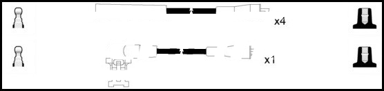 Lemark HOES587 HT Leads Ignition Cables Set