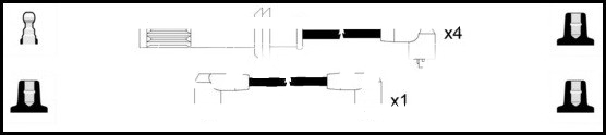 Lemark HOES583 HT Leads Ignition Cables Set