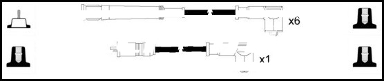 Lemark HOES578 HT Leads Ignition Cables Set