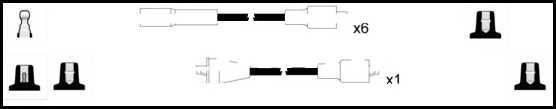 Lemark HOES566 HT Leads Ignition Cables Set