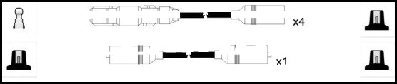 Lemark HOES552 HT Leads Ignition Cables Set