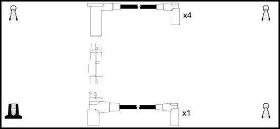 Lemark HOES520 HT Leads Ignition Cables Set