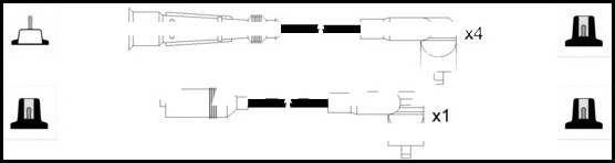Lemark HOES519 HT Leads Ignition Cables Set