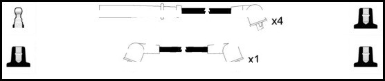 Lemark HOES464 HT Leads Ignition Cables Set