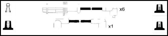 Lemark HOES457 HT Leads Ignition Cables Set